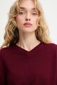 Answear.LAB sweter wełniany bordowy WA25-SWD027