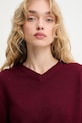 Answear.LAB gyapjú pulóver burgundia WA25-SWD027