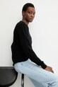 Answear.LAB sweter wełniany czarny WA25-SWD027