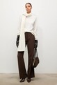 Answear.LAB sweter wełniany WA25-SWD028 beżowy WA25