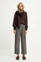 Answear.LAB sweter wełniany WA25-SWD028 brązowy WA25