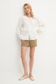 Answear Lab pantaloni scurti 62712.FLK bej WA25