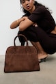 Answear.LAB geanta de mana din piele intoarsa uni maro WA25-TOD216