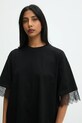 Answear.LAB t-shirt bawełniany czarny WA25.TSD001