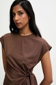 Answear.LAB t-shirt brązowy WA25.TSD003