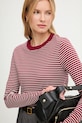 Answear.LAB longsleeve din bumbac curele rosu KR.6001.TOS
