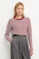 Answear.LAB longsleeve din bumbac rosu KR.6001.TOS