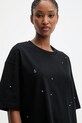 Answear.LAB t-shirt bawełniany czarny LC250006.hak