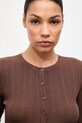 Answear.LAB t-shirt brązowy 10731.tos