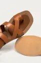 hnedá Answear Lab - Kožené sandále