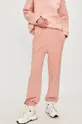 Answear Lab - Kalhoty pastelově růžová