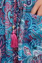 Svileni kimono Answear Lab D8.K mornarsko plava