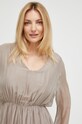 Answear Lab rochie de mătase bej 20692.1.3w