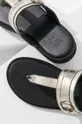 srebrny Answear Lab klapki skórzane X kolekcja limitowana BE SHERO