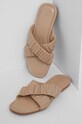 Answear Lab slapi de piele piele bej FLAT03.2