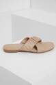 Answear Lab slapi de piele FLAT03.2 bej WS23