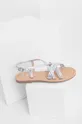 strieborná Kožené sandále Answear Lab Dámsky