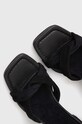 Answear Lab sandale din piele intoarsa negru HR.220271.DB