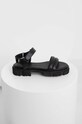 Answear Lab sandale de piele plat negru 494.DB