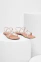 roza Kožne sandale Answear Lab Ženski