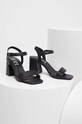 Answear.LAB sandali in pelle pelle fiore nero 28792.DB