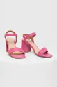 ružová Kožené sandále Answear Lab Dámsky