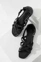 чорний Шкіряні сандалі Answear Lab Жіночий