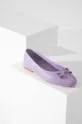 Кожаные балетки Answear Lab фиолетовой