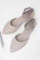 Answear Lab bőr balerina cipő X limited collection SISTERHOOD szürke