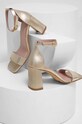 Δερμάτινα σανδάλια Answear.LAB X limited collection BE SHERO 62631.2.AT χρυσαφί WS23