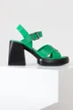Шкіряні сандалі Answear Lab зелений