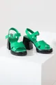zelená Kožené sandále Answear Lab Dámsky