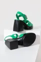 πράσινο Δερμάτινα σανδάλια Answear Lab X limited collection BE SHERO