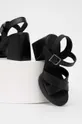 чёрный Кожаные сандалии Answear Lab X Лимитированная коллекция SISTERHOOD