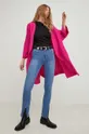 ružová Ľanové šaty Answear Lab X limitovaná kolekcia SISTERHOOD