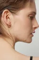 Answear Lab pozlačeni uhani z gorskim kristalom Ženski