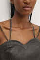 Answear.LAB top skórzany WS24.BDD001 szary