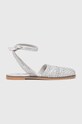Answear Lab sandale de piele piele argintiu RSP.10242.indb