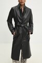 Answear Lab palton de piele negru WS24.KPD001