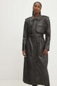 Kožený kabát Answear.LAB WS24.KPD002 šedá