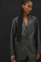Кожаный пиджак Answear Lab серый