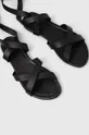 Answear Lab sandały skórzane czarny