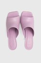 Кожаные шлепанцы Answear.LAB фиолетовой 657006.CAB01.bdb