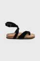 čierna Semišové sandále Answear Lab Dámsky