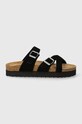 Answear Lab sandale din piele intoarsa TX230807.6.chdb negru WS24