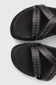 чёрный Кожаные сандалии Answear Lab