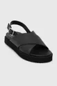 Usnjeni sandali Answear Lab črna