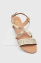 zlatna Kožne sandale Answear Lab Ženski