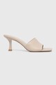 Answear Lab slapi de piele V1562.76.3.chdb gri WS24