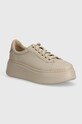 Answear Lab sneakersy skórzane platforma beżowy 2F.7018.pdb